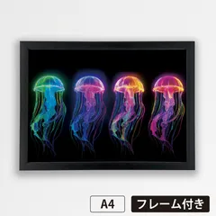 オリジナル丙烯蛍光画】海の世界シリーズ（現品販売）