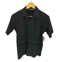 ロマーニ ROMANI 80-90S 刺繍デザインオープンカラーキューバシャツ メンズ import：S 