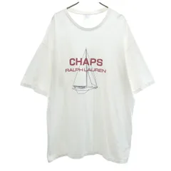 CHAPS RALPH LAUREN チャップスラルフローレン 90s オールド 半袖 Tシャツ L ホワイト メンズ 古着