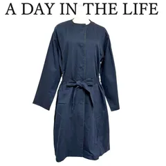 値下げ不可 A DAY IN THE LIFE ユナイテッドアローズ レディース ノーカラーコート ネイビー スプリングコート 秋コート 軽量 上品 きれいめ おしゃれ 高級感 通勤  フォーマル カジュアル 着回し 人気 ブランド 美品 アウター