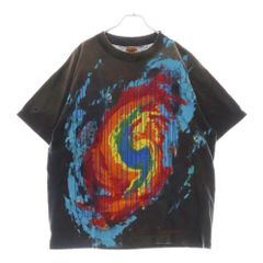 SAINT MICHAEL (セントマイケル) 24AW ×カクタスプラントフリーマーケット CP_SS TEE/ ANGRY LV GD ヴィンテージ加工 クルーネック 半袖Tシャツ SM-YS1-0000-C05