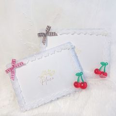 ホイップデコ🍒さくらんぼギンガムチェック メンカラセレクトB7L判