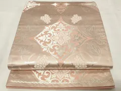 平和屋着物◎六通柄袋帯　葡萄蔦の葉花文　銀糸　正絹　逸品　CAAY2161in