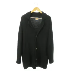 ヒューゴボス HUGO BOSS BOSS ORANGE ニットカーディガン テーラーカラー 長袖 アルパカ混 ワンポイント ロゴ 大きいサイズ 3XL 黒 ブラック /AO13 ■GY35のサムネイル