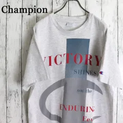 USA製　90s　Champion　ビッグロゴプリント　ヴィンテージTシャツ　L