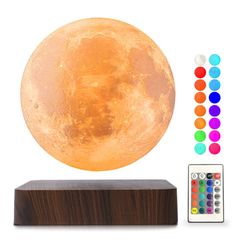 新品 磁気浮上 月ライト 浮遊 3Dプリント 月ランプ 自動回転 リモコン付き 明るさ調節可能 タイマー機能 ムーンライト 間接照明 お月様ライト 14 cm 16色誕生日 プレゼント 部屋のインテリア