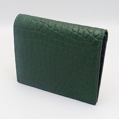 りょう様専用・クロコダイル財布 小銭入れ BOX型コインパース ダーク