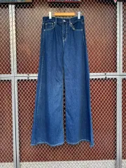 zara ZARA(ザラ) ウーマンズ インディゴブルーデニム ワイド デニム パンツ 30