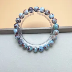 上級 EU製 ★ドミニカ共和国産のラリマー・ペクトライト★パワーストーン ブレスレット 天然石 開運 金運 綺麗 ギフト プレゼント2 約9mm ZB8519