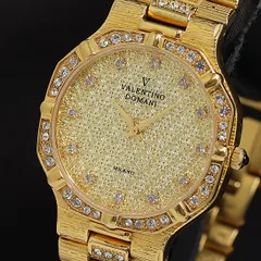 タグ付き バレンチノドマーニ ダイヤベゼル ローマン レディース クォーツ 533 バレンチノドマーニ 時計 シェル文字盤 レディース ダイヤ