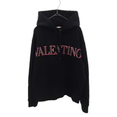 ポイント5倍 VALENTINO 定価14万 ロゴパーカー スウェット XL ブラック