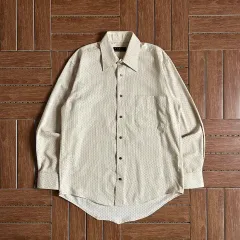 Y’s ヨウジヤマモト　シャツ　オーバーサイズ　アーカイブ　千鳥柄　バンドカラー Y's ヨウジヤマモト シャツ オーバーサイズ アーカイブ 千鳥柄