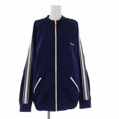 セリーヌ CELINE Hedi Slimane 21AW トラックスーツジャケット ダブルフェイス ジャージ トリオンフ ジップアップ ライン L 紺 ネイビー /KHのサムネイル