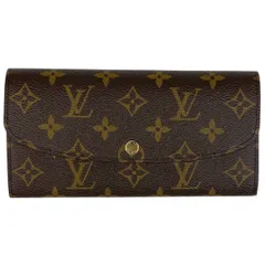 ルイ・ヴィトン Louis Vuitton ポルトフォイユ エミリー 札入れ 小銭入れ 長財布 モノグラム ブラウン フューシャ M60697 レディース 【中古】