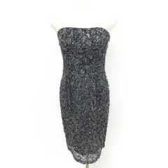 #snc エスカーダ ESCADA ワンピース ドレス 34 グレー ビーズ スパンコール パーティー シルク レディース [869868]のサムネイル