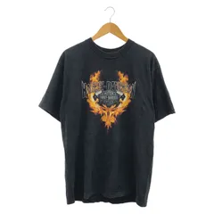 【中古】Harley Davidson 両面プリント Tシャツ XL ブラック ハーレーダビッドソン[92]