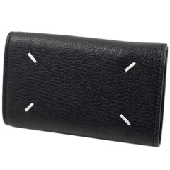 メゾンマルジェラ キーケース メンズ レディース Maison Margiela レザー キーリング ウォレット ブラック S55UA0026 P4806 T8013 S55UA0026-P4806-T8013