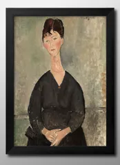 アメディオ・モディリアニ、婦人像、希少な画集より、新品高級額装付 アメディオ・モディリアニ、婦人像、希少な画集より、新品高級