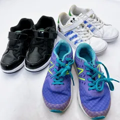 【使用感あり・3足セット】ニューバランス FUeL Core URGE / コンバース Weapon / アディダス Mickey キッズシューズ スニーカー 18.5-19cm