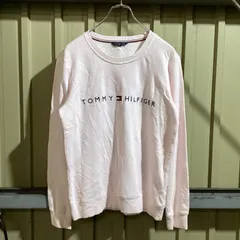495 TOMMY HILFIGERトレーナー ピンク S トミーヒルフィガー スウェット 刺繍ロゴ 古着卸 アメリカ仕入