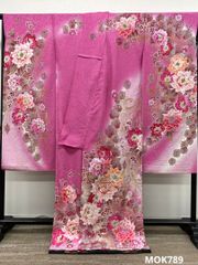 ブランド振袖 松田聖子 仮絵羽 京友禅 正絹 未仕立て品 八掛付き MOK877 ブランド振袖 松田聖子 仮絵羽 京友禅 正絹 未仕立て品 八掛付き