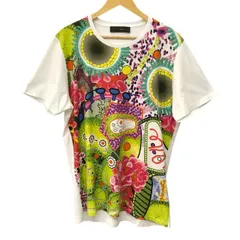 ETRO エトロ Tシャツ メンズ 半袖 コットン DELLA SALUTE マルチカラー/ホワイト 2XLサイズ 141-1Y020-9170 中古 T1のサムネイル