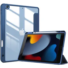★即日発送★ProCase iPad 9世代 ケース 8世代/7世代通用(2021 2020 2019) iPad 10.2 対応 ペン収納 耐衝撃 三つ折り スタンド スマートカバー（ネイビー）