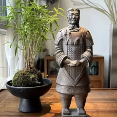 古代中国 兵馬俑 陶器製 約100cm 等身大の約1/2スケール 古代中国 兵馬俑 陶器製 約100cm 等身大の約1/2スケール 美術品・