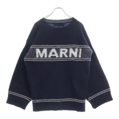 MARNI (マルニ) LOGO VIRGIN WOOL CARDIGAN バックロゴ バージンウールカーディガン ネイビー レディース CDMD0309Q1のサムネイル