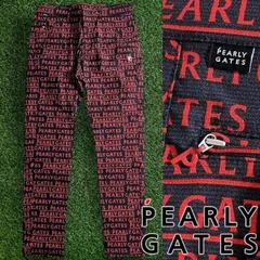 パーリーゲイツ　パンツ　黒　白　ブラック　総柄　6 XL 秋冬モデル　美品 パーリーゲイツ パンツ 黒 白 ブラック 総柄 6 XL 秋冬モデル 美品