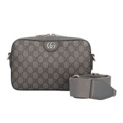 グッチ GGスプリーム ショルダーバッグ GGスプリームキャンバス 699439 グレー メンズ  GUCCI  中古 グッチ