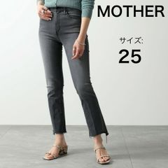 【MOTHER】マザー　INSIDER CROP クロップステップフレイデニム グレー　25インチ(S〜M相当)