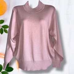 2327　SUNLAMAIL　セーター　ニット　ハイネック　ピンク　レディース　【F】