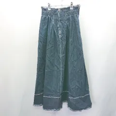 ◇ AZUL BY MOUSSY アズールバイマウジー ロング丈 フレア スカート サイズM インディゴブルー レディース E  【1408060035571】