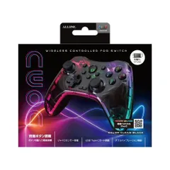 【新品・4営業日で発送】SWワイヤレスネオンコントローラー Switch用ワイヤレスネオンコントローラー クリアブラック
