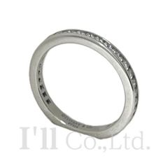 Tiffany&Co.　ティファニー　チャネルセッティング　フルサークル　ダイヤ　リング　PT950　フルダイヤモンド　7.5号　ブランドジュエリー　アクセサリー　指輪　プラチナ　フルエタニティ【中古】【73893】