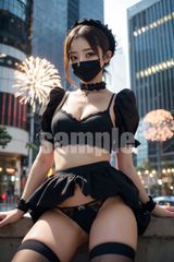 250627-160AI美女 パンチラ コスプレ ポスター A4サイズ