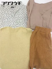 ■ 《 merlot メルロー まとめ売り4点セット Mサイズ相当 シャツ ブラウス ニット セーター スカート レディース 》  【1104210003574】のサムネイル