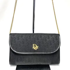 Christian Dior　クリスチャン ディオール　チェーンショルダーバッグ　トロッター　ブラック　(54323)