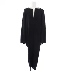 リックオウエンス Rick Owens ロングワンピース 長袖 スキッパー ボートネック ウール混 40 M 黒 ブラック RP17S3529-WL /KHのサムネイル