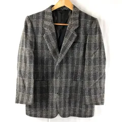 ランバン LANVIN ジャケット チェック ツイード生地 ウール100％ 裏地付き ブラウン系 Mサイズ 946531のサムネイル