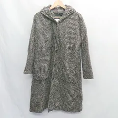 ◇ ⊇ ◎ ●美品● La-gemme ラジェム ツイード風 長袖 コート サイズM ブラック ブラウン レディース E  【1504210007334】