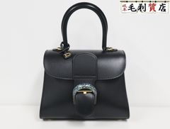 デルヴォー DELVAUX ブリヨン ミニ ボックスカーフ ブラック 京都限定 ハンドバッグ Brillant Mini 極上美品 バッグ