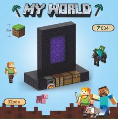 マインクラフト レゴ マグネットキューブ ポータル 32pcs マイクラ風 マインクラフト風