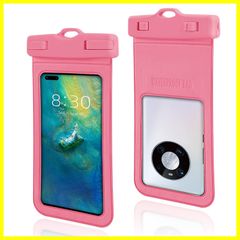 ALLVD 防水ケース スマホ 防水ケース 携帯防水ケース IPX8認定 顔認証 密封 よいタッチ iPhone/Android対応 7.2インチ以下全機種対応 水中撮影 お風呂 海水浴 水泳 旅行 雪 温泉プール 雨 潜水など適用 (ピンク)
