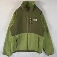 古着 ザ・ノースフェイス THE NORTH FACE フリースジャケット デナリ ワンポイントロゴ ポーラテック M  グリーン系 レディース