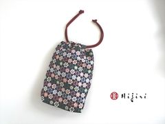 再販‼︎  和柄巾着袋(大)　高級金襴…花じゅうたん《送料無料》