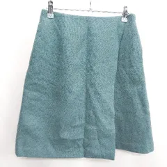 ◇ ⊂ KUMIKYOKU 組曲 ひざ丈 台形 スカート サイズ1 グリーン系 レディース E  【1501230025478】
