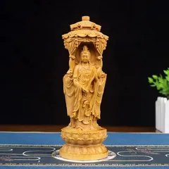 Amazon｜仏像 三開仏 観音像【シチガルバ】木彫り ミニ 仏壇 仏