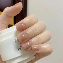 【特売】BHIDENAW ネイルチップ ショート 24枚入 秋冬 人気 和風 かわいい シンプル おしゃれ 成人式 結婚式 パーティー 日常生活に使用できます 花嫁ネイル 光沢 つけ爪 両面テープ ウッドスティック ネイルファイル付き (若々しさ-2 M)
